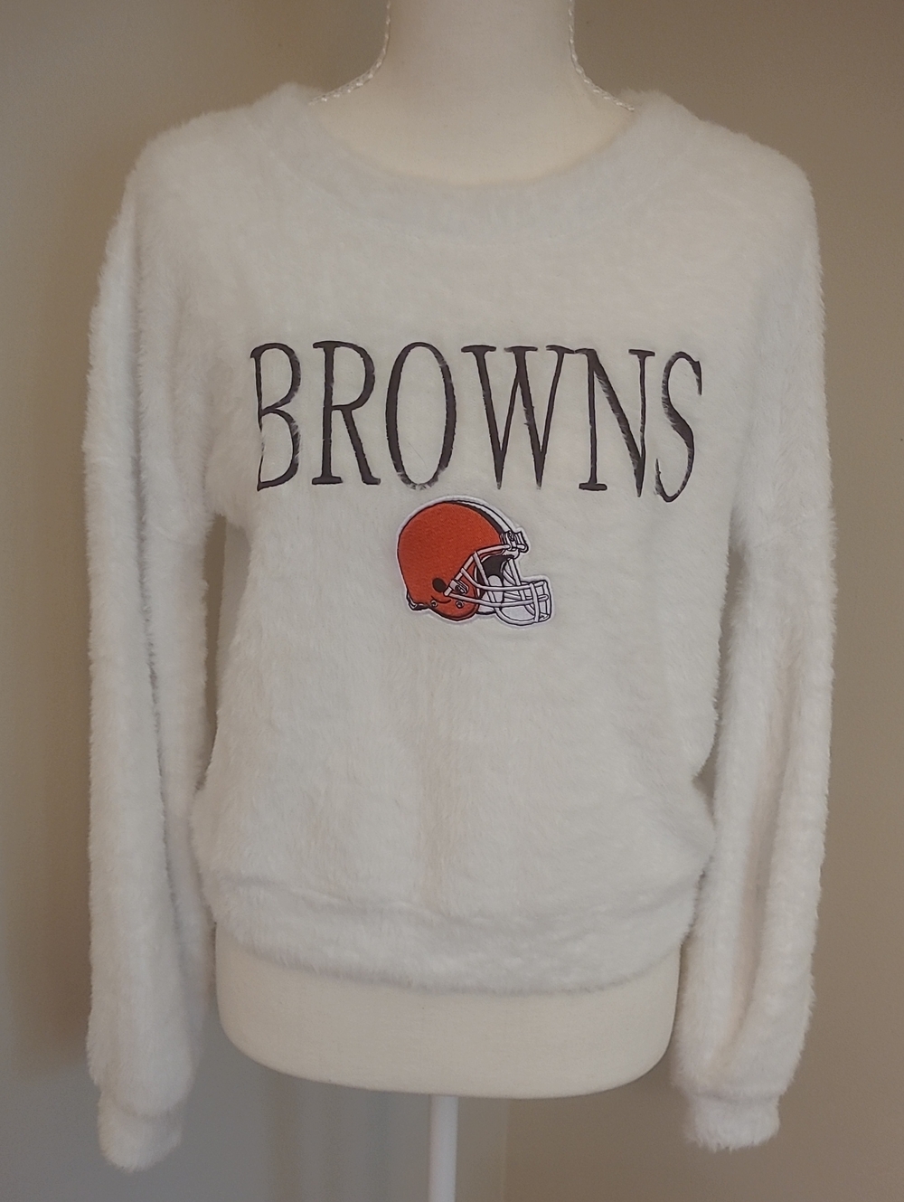 Ladies Cleveland Browns Cozy Chenille Sweater.  S